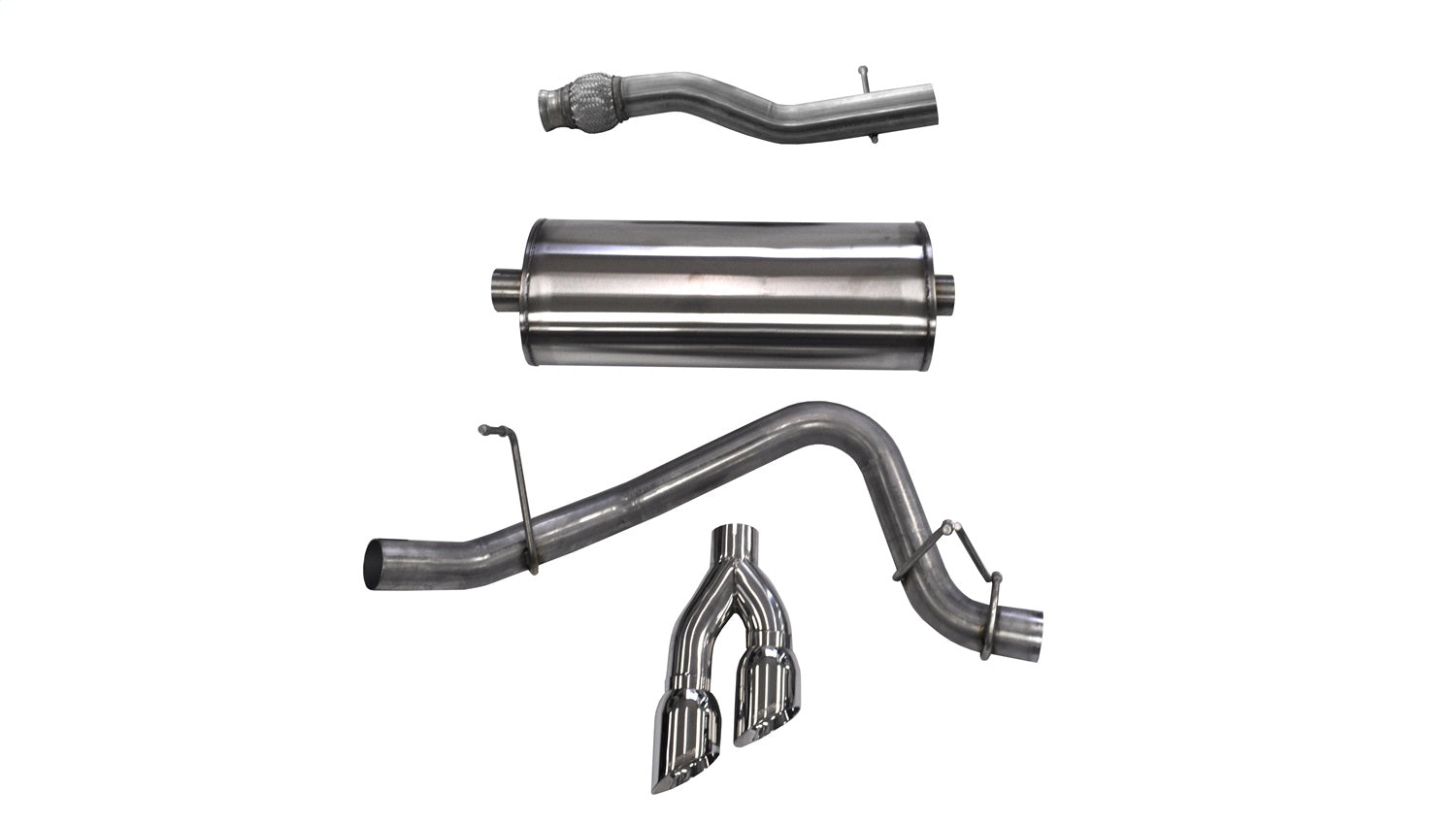 Corsa 2015 GMC Yukon XL 1500 5.3L V8 3in Cat-Back Single Side Exit Twin 4in Polished Tips - 14748