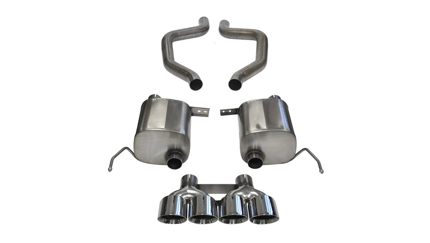 Corsa 17-19 Chevy Corvette Z06 (Grand Sport Only) 3in Axle Back Xtreme Exhaust Pol Quad 4.5in Tip - 14766