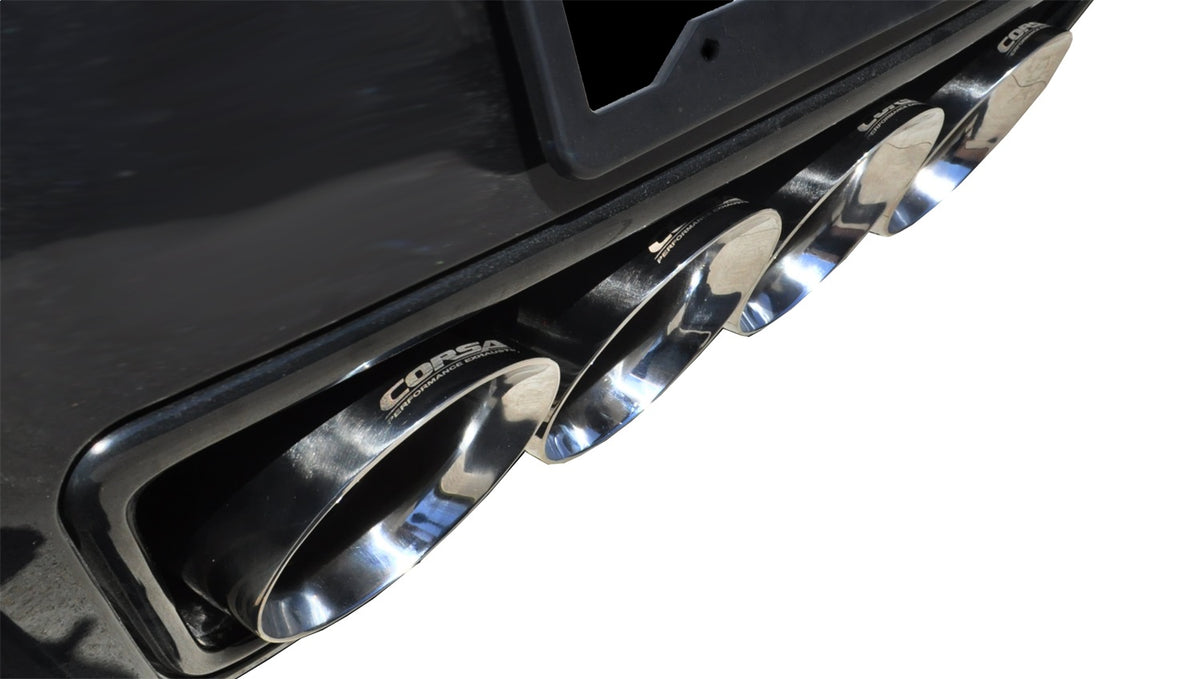 Corsa 17-19 Chevy Corvette Z06 (Grand Sport Only) 3in Axle Back Xtreme Exhaust Pol Quad 4.5in Tip - 14766