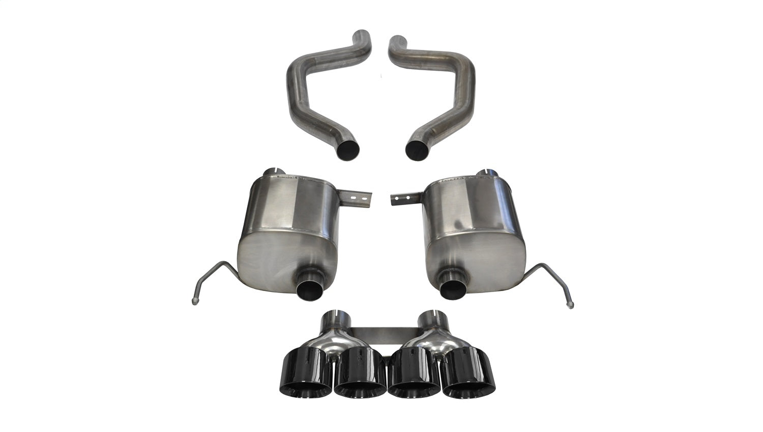Corsa 17-19 Chevy Corvette Z06 2.75in Axle Back Exhaust Black Dual Rear Exit Quad 4.5in Tip (Sport) - 14768BLK