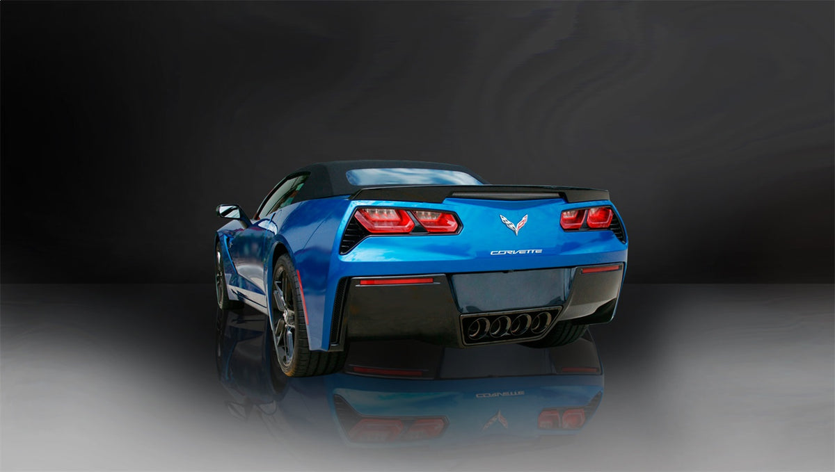 Corsa 17-19 Chevy Corvette Z06 2.75in Axle Back Exhaust Black Dual Rear Exit Quad 4.5in Tip (Sport) - 14768BLK