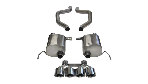 Corsa 2017-2019 Corvette Z06 2.75in Axle Back Exhaust Polished Dual Rear Exit Quad 4.5in Tip (Sport) - 14768