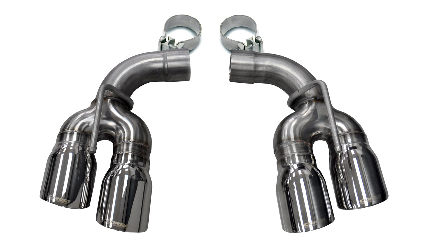 Corsa 2017-2024 Chevy Camaro SS 2.75in Inlet / 4in Outlet Polished Tip Kit (For Corsa Exhaust Only) - 14774