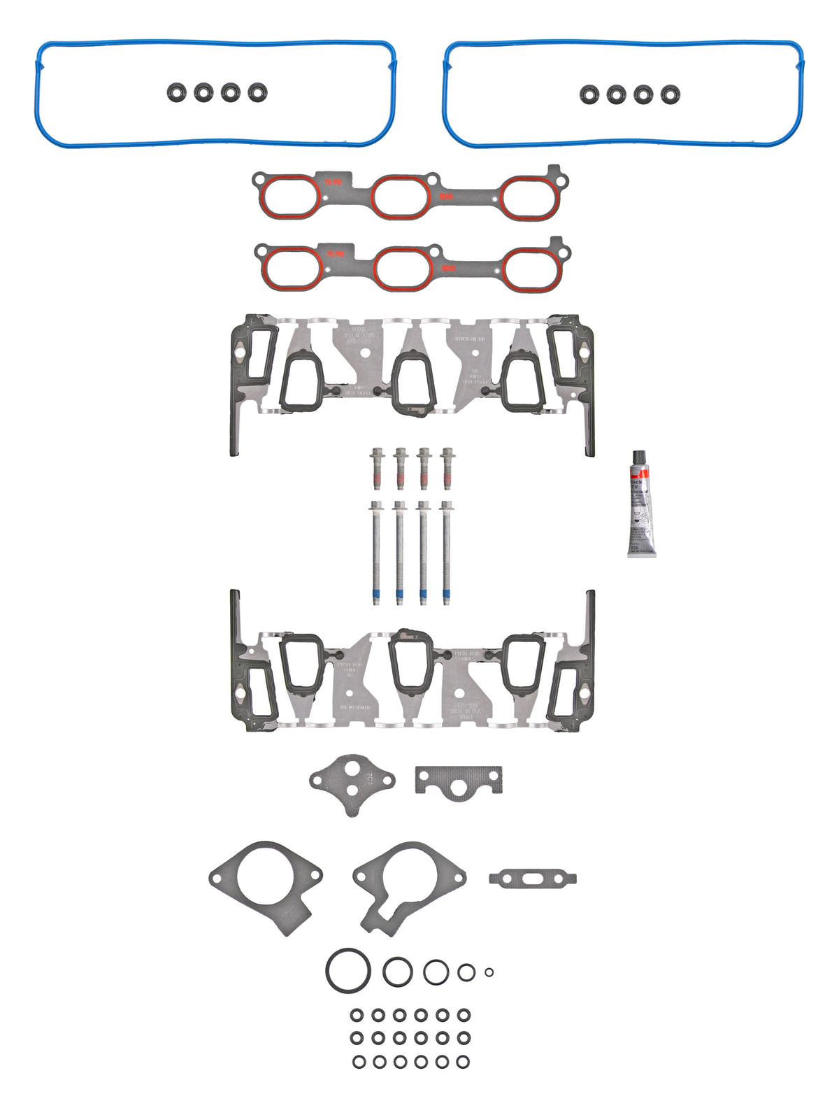 Fel-Pro Chevrolet Impala MIK 98003 T Engine Intake Manifold Gasket Set - MIK98003T for 2000-2005 Chevrolet Impala - front view