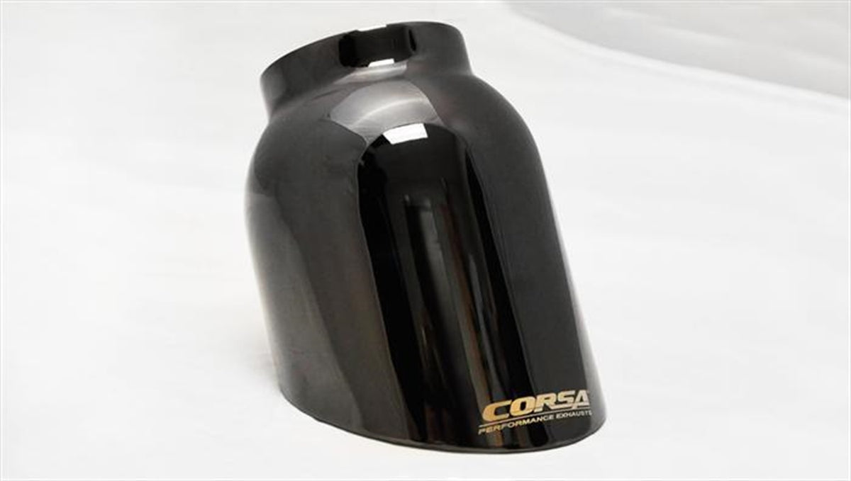 Corsa 14-17 Chevy Silverado 5.3L V8 CC / SB 3in Single Side Exit Touring Cat-Back Exhaust Black Tips - 14848BLK