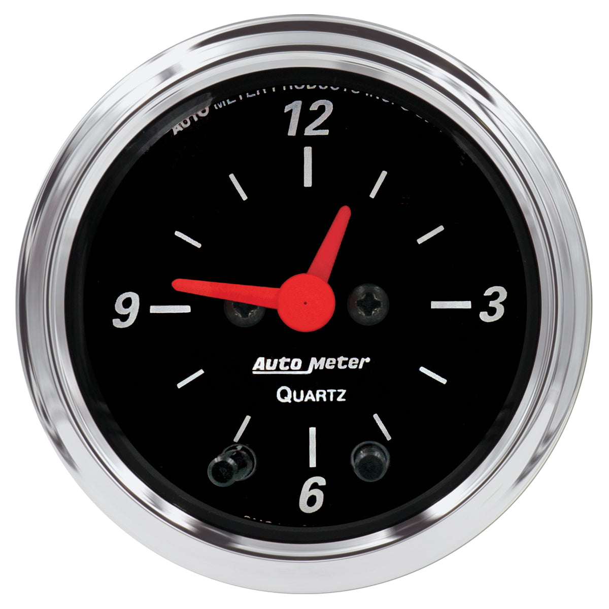 Autometer Designer Black 2-1/16in Analog 12 Hour Clock - 1484