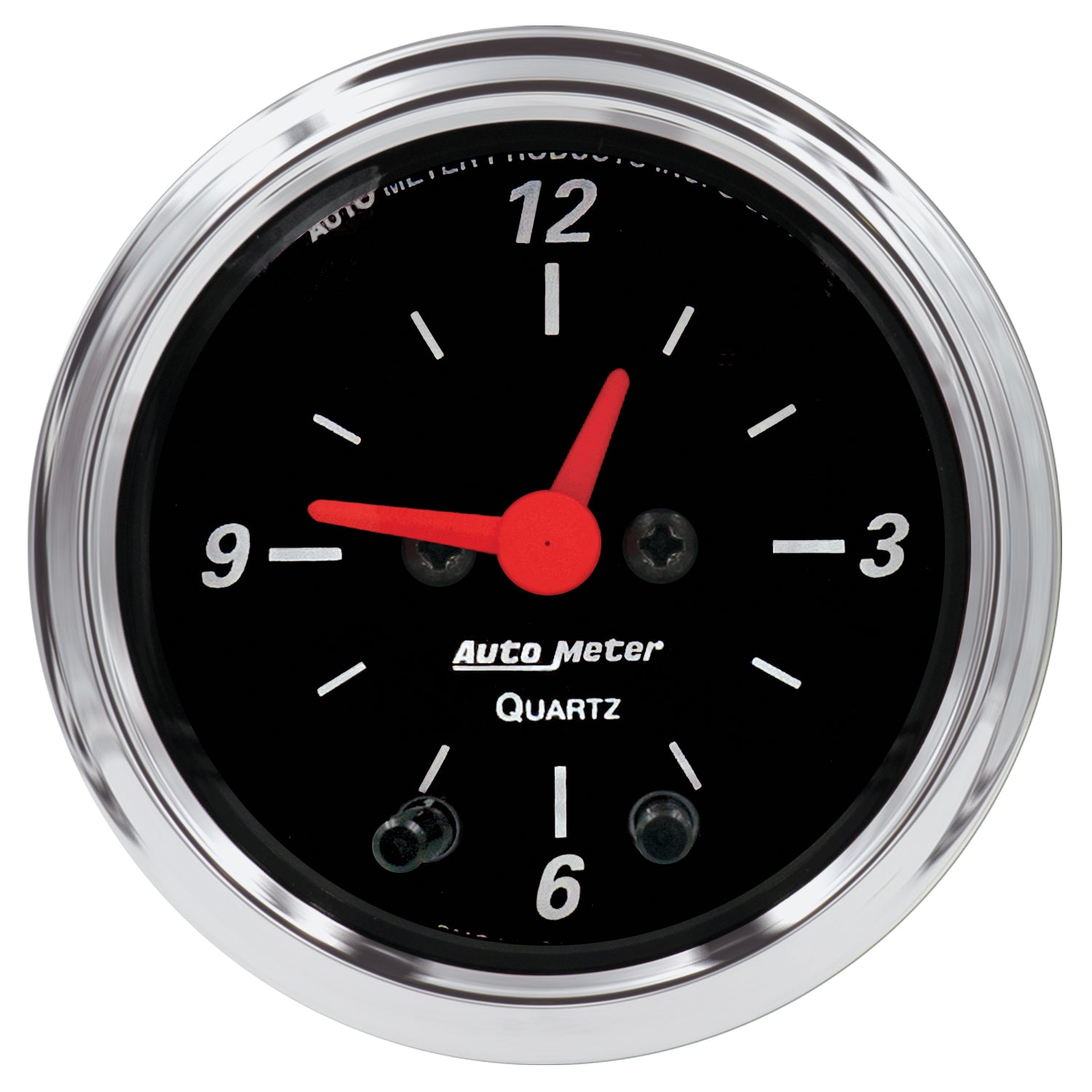 Autometer Designer Black 2-1/16in Analog 12 Hour Clock - 1484