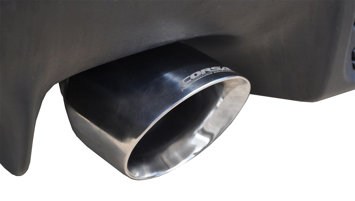 Corsa 2008-2015 Mitsubishi Lancer Evolution X Sedan 2.0L Polished Sport Dual Rear Cat-Back Exhaust - 14858