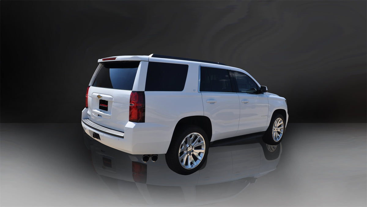 Corsa Cat Back Exhaust, Sport, 3in, Single Side Twin Polished 4in Tips, 2015 Chevy Tahoe/GMC Yukon - 14859