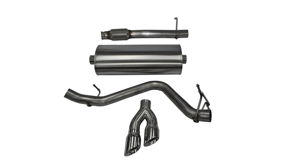Corsa 14-19 GMC Sierra/Chevy Silv 1500 Reg. Cab/Long Bed 5.3L V8 Polished  Single Side CBExhaust - 14872