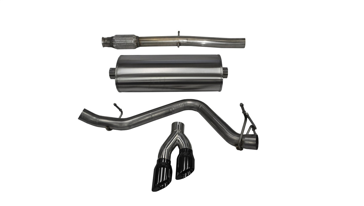 Corsa 14 GMC Sierra/Chevy Silv 1500 Crew Cab/Short Bed 5.3L V8 Black Sport Single Side CB Exhaust - 14873BLK