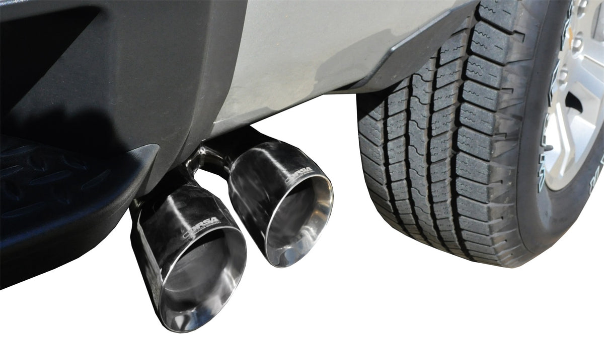 Corsa 14 GMC Sierra/Chevy Silv 1500 Crew Cab/Short Bed 5.3L V8 Polished Sport Single Side CB Exhaust - 14873