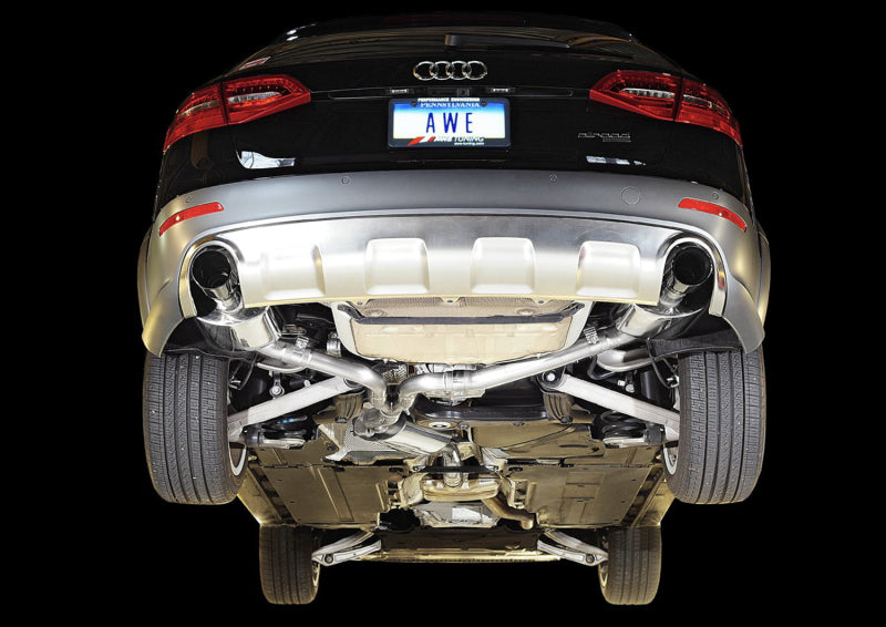 AWE Tuning Audi B8.5 All Road Touring Edition Exhaust - Dual Outlet Polished Silver Tips - 3015-32016