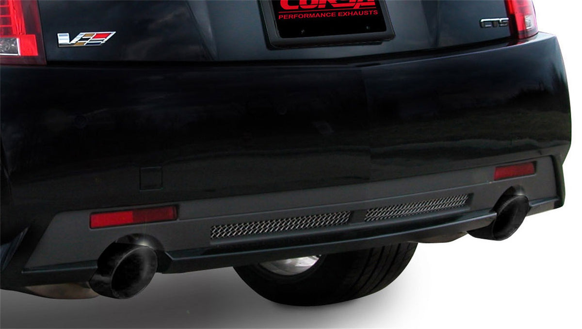 Corsa 2009-2014 Cadillac CTS Sedan V 6.2L V8 Black Touring Axle-Back Exhaust - 14940BLK
