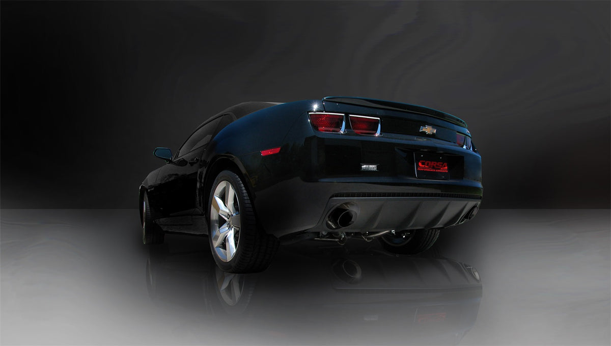 Corsa 2010-2015 Chevrolet Camaro Coupe/Convertible RS 3.6L V6 Black Sport Cat-Back + XO Exhaust - 14953BLK