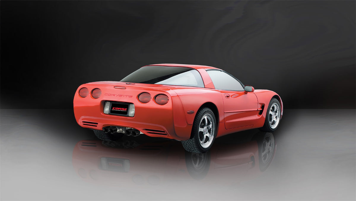 Corsa 97-04 Chevrolet Corvette C5 Z06 5.7L V8 Black Xtreme Axle-Back Exhaust - 14961BLK