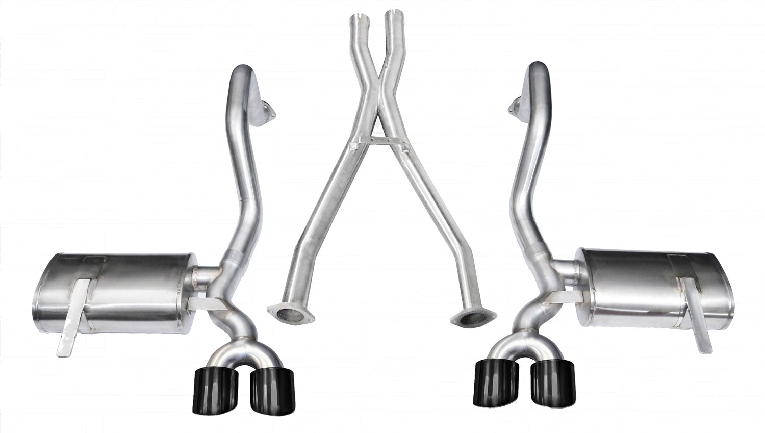 Corsa 1997-2004 Chevrolet Corvette C5 Z06 5.7L V8 Black Xtreme Cat-Back + XO Exhaust - 14962BLK