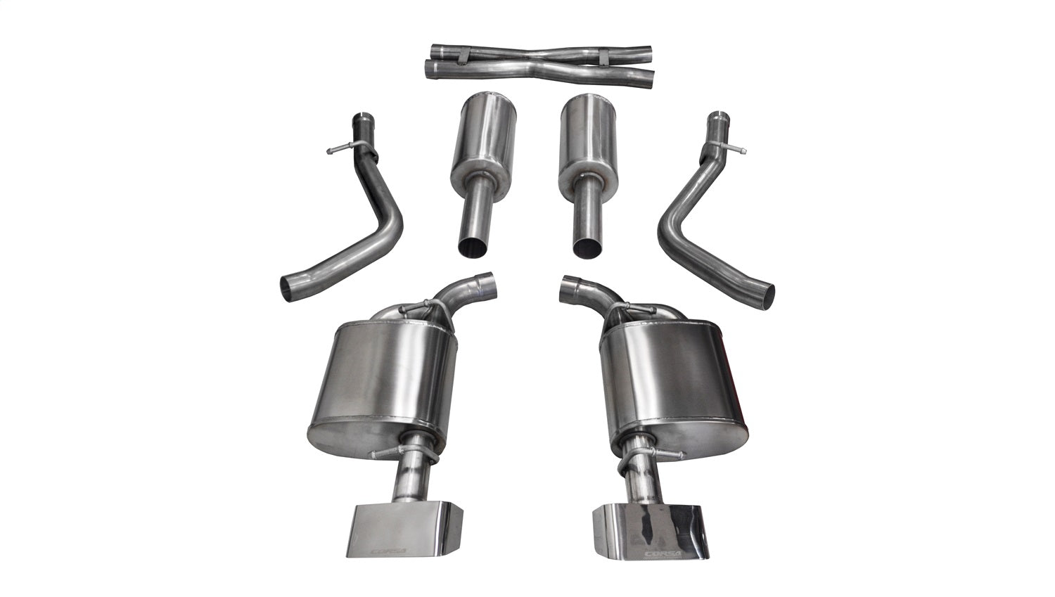 Corsa 2015-2016 Dodge Challenger 5.7L V8 V8 Polished Xtreme Cat-Back - 14975