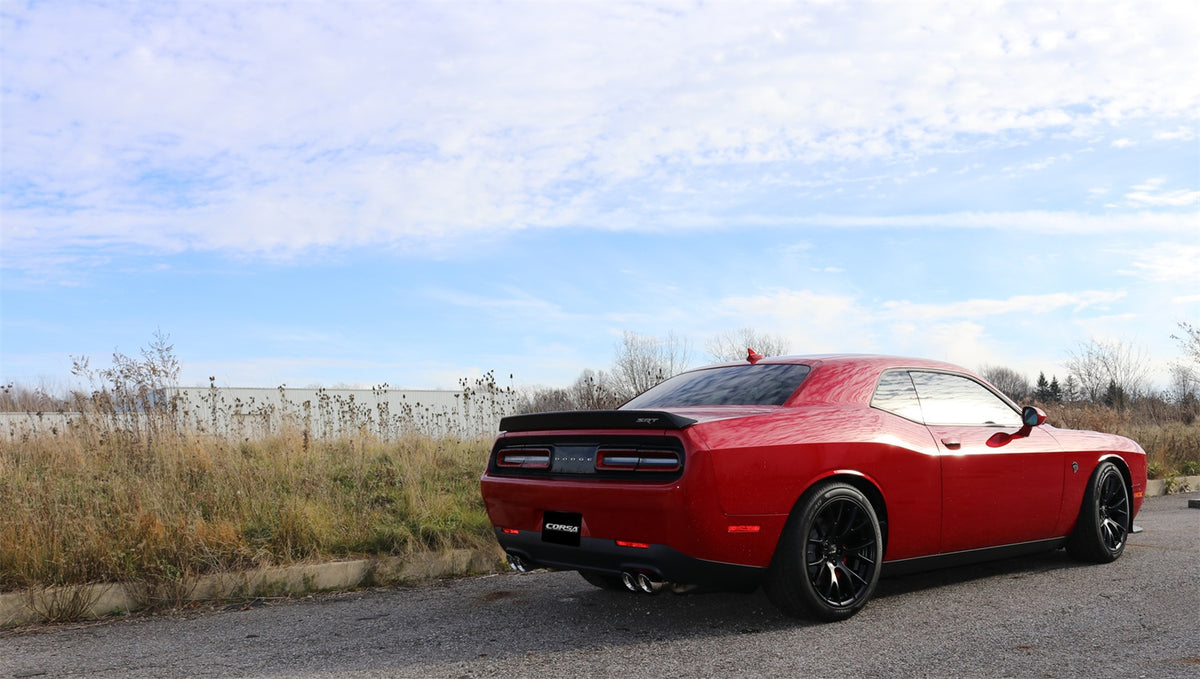 Corsa 2015-2023 Dodge Challenger Hellcat Dual Rear Exit Sport Exhaust w/ 3.5in Polished Tips - 14987