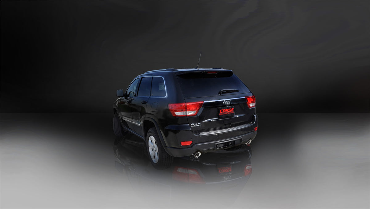 Corsa 15-16 Jeep Grand Cherokee Polished 2.5in Dual Rear Exit Cat-Back Exhaust - 14991