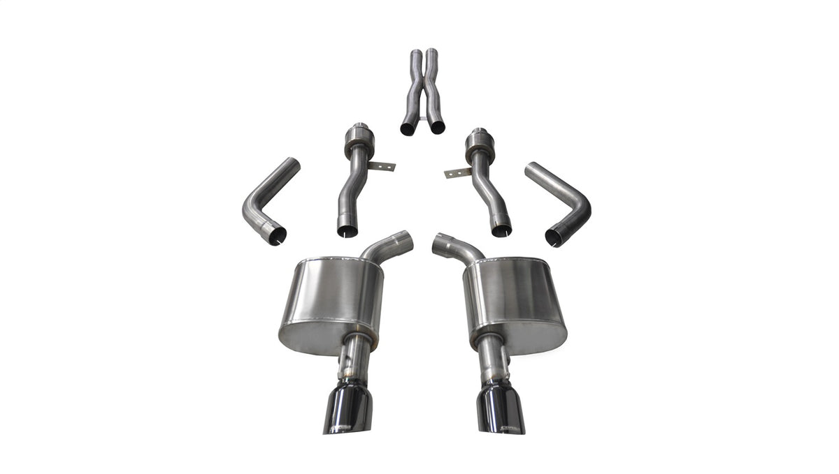 Corsa 2015-2023 Dodge Charger SRT / Scat Pack / R/T 6.4L Black Sport Cat-Back Exhaust - 14995BLK