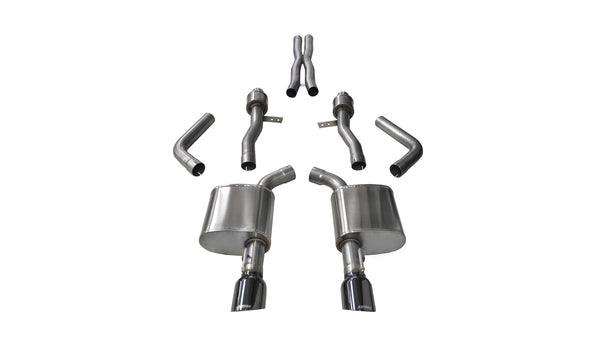 Corsa 2015-2023 Dodge Charger SRT / Scat Pack / R/T 6.4L Black Sport Cat-Back Exhaust - 14995BLK