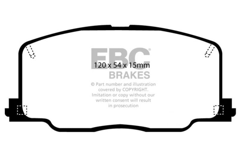EBC 90-91 Lexus ES250 2.5 Yellowstuff Front Brake Pads - DP4725R