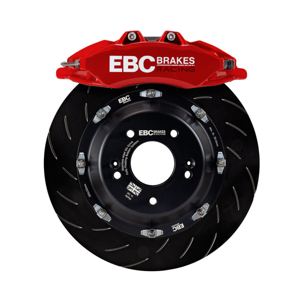 EBC Racing 20-23 Volkswagen Golf R Red Apollo-6 Calipers 380mm Rotors Front Big Brake Kit - BBK033RED-2 by EBC