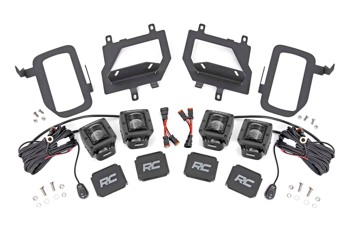LED Light Kit | Fog Mount | Dual 2&quot; Black Pairs | SAE | Ford F-150 (15-17)