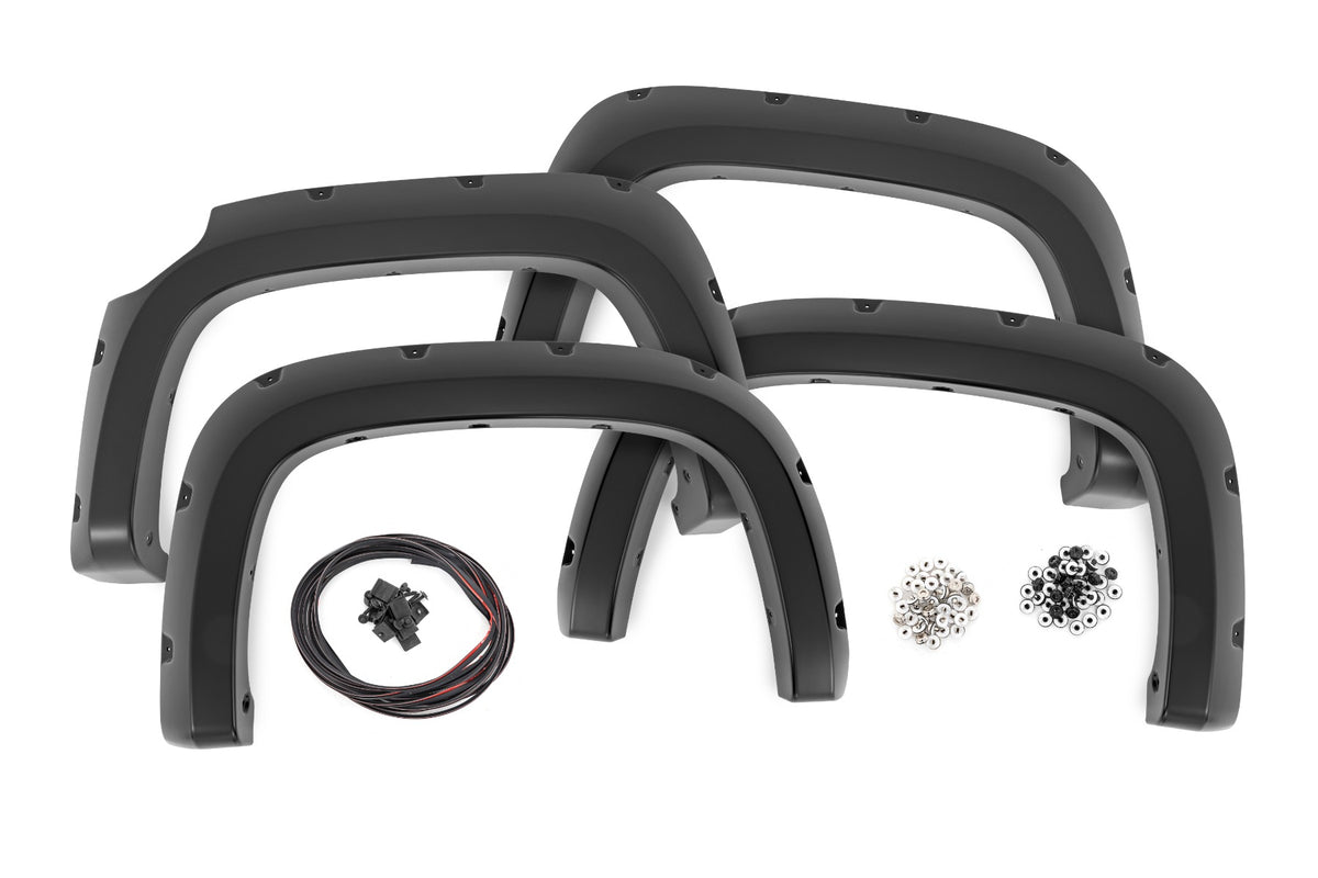 Rough Country - Pocket Fender Flares - GAN Silver Ice - Chevy Colorado 2WD/4WD (2015-2022) - F-C11511A-GAN for 2015-2022 Chev