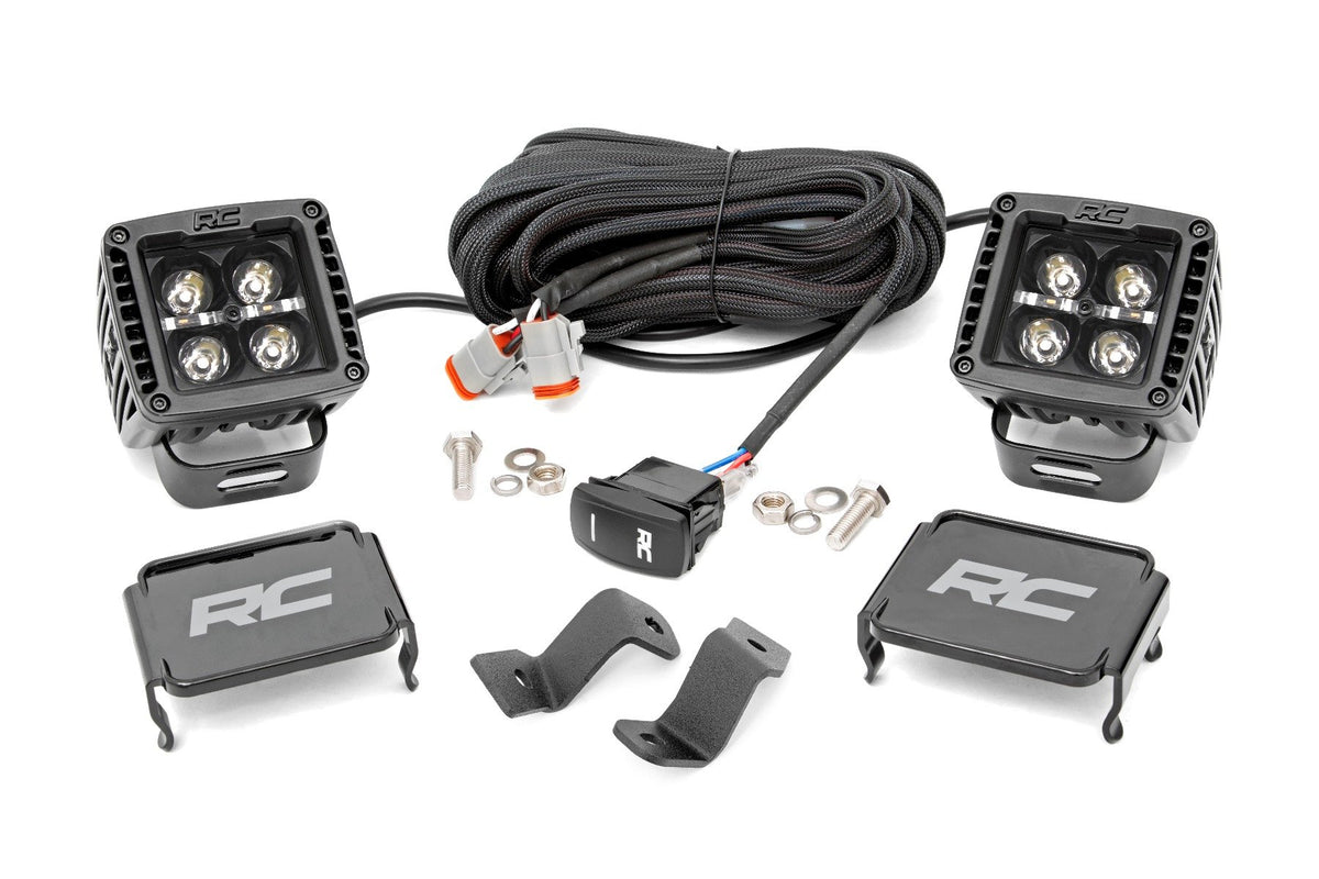 LED Light Kit | Ditch | 2&quot; Black Pair | Amber DRL | Ford F-150 (15-24)/F-150 Lightning (22-24) 
