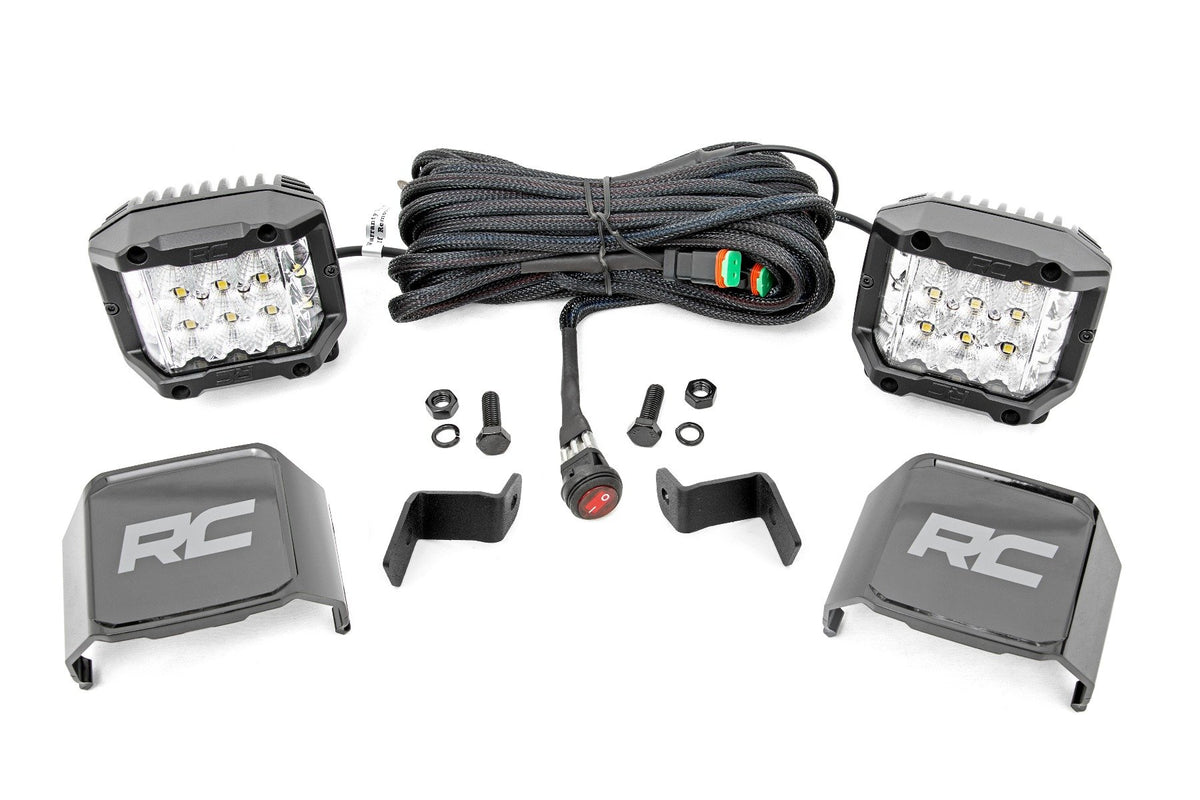 LED Light | Ditch Mount | 2&quot; Chrome Pair | Wide Angle | Ford F-150 (15-24)