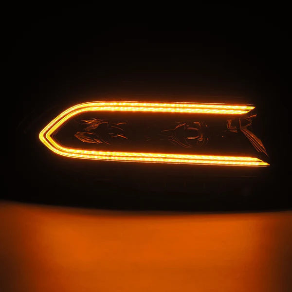 AlphaRex 15-23 Dodge Charger LUXX LED Proj Headlights Alpha-Black w/Actv Light &amp; Seq.Sig / SB DRL - 880579