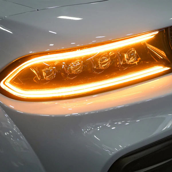 AlphaRex 15-23 Dodge Charger NOVA LED Proj Headlights Alpha-Blk w/Actv Light &amp; Seq.Sig / SB DRL - 880500