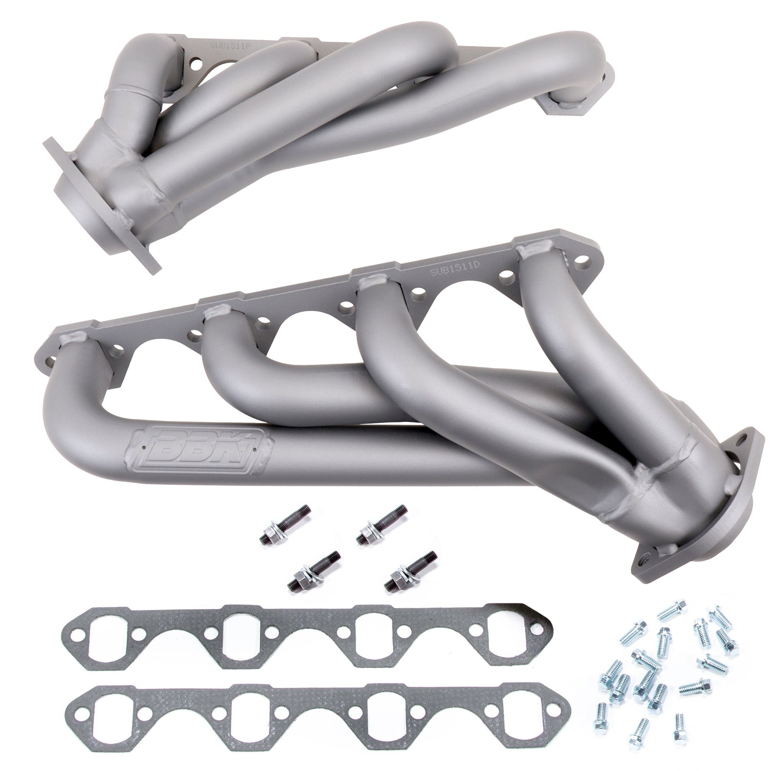 BBK 79-93 Mustang 351 Swap Shorty Unequal Length Exhaust Headers - 1-5/8 Titanium Ceramic - 1511