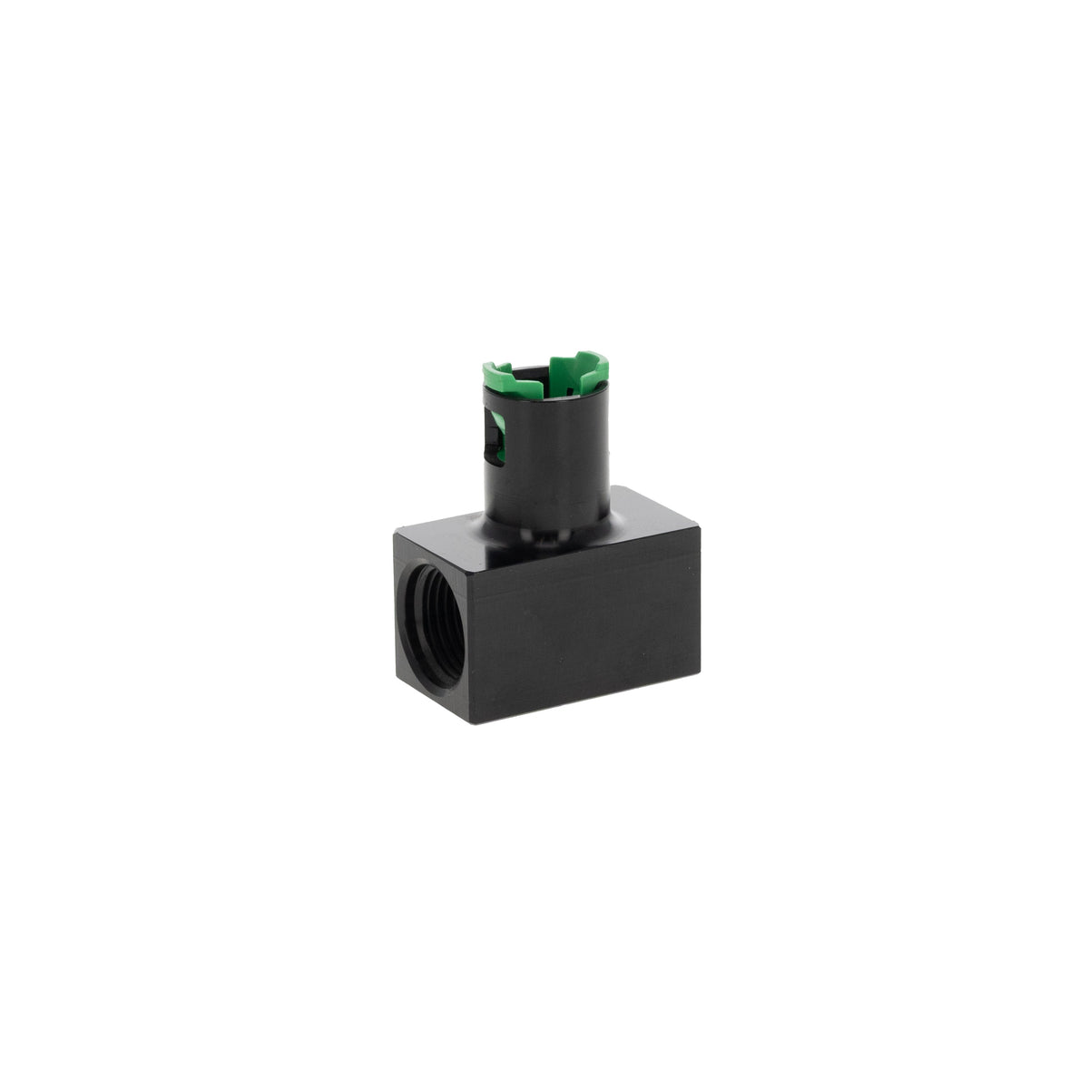 Aeromotive Fitting - Tee - 2x AN-08 Port - 3/8 Quick Connect - 15137