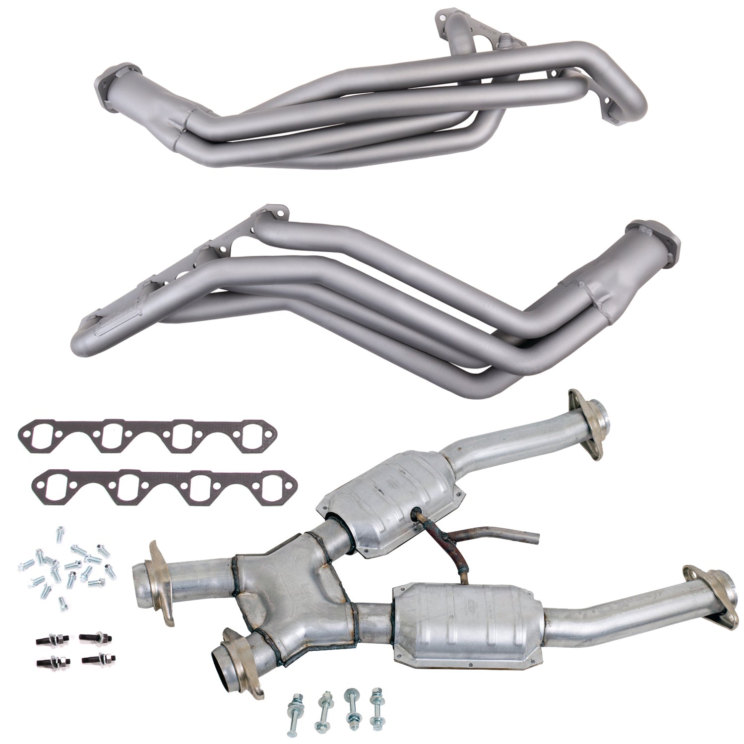BBK 94-95 Ford Mustang 5.0L 1-5/8 Long Tube Headers w/High Flow Catted X-Pipe (Ti Ceramic) - 15192