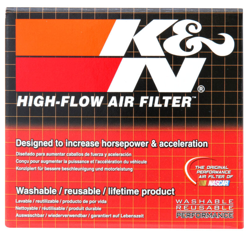 K&amp;N Universal Clamp-On Air Filter 2-1/8in FLG 4 X 3 TPR/OVL W/Venturi - RU-0981