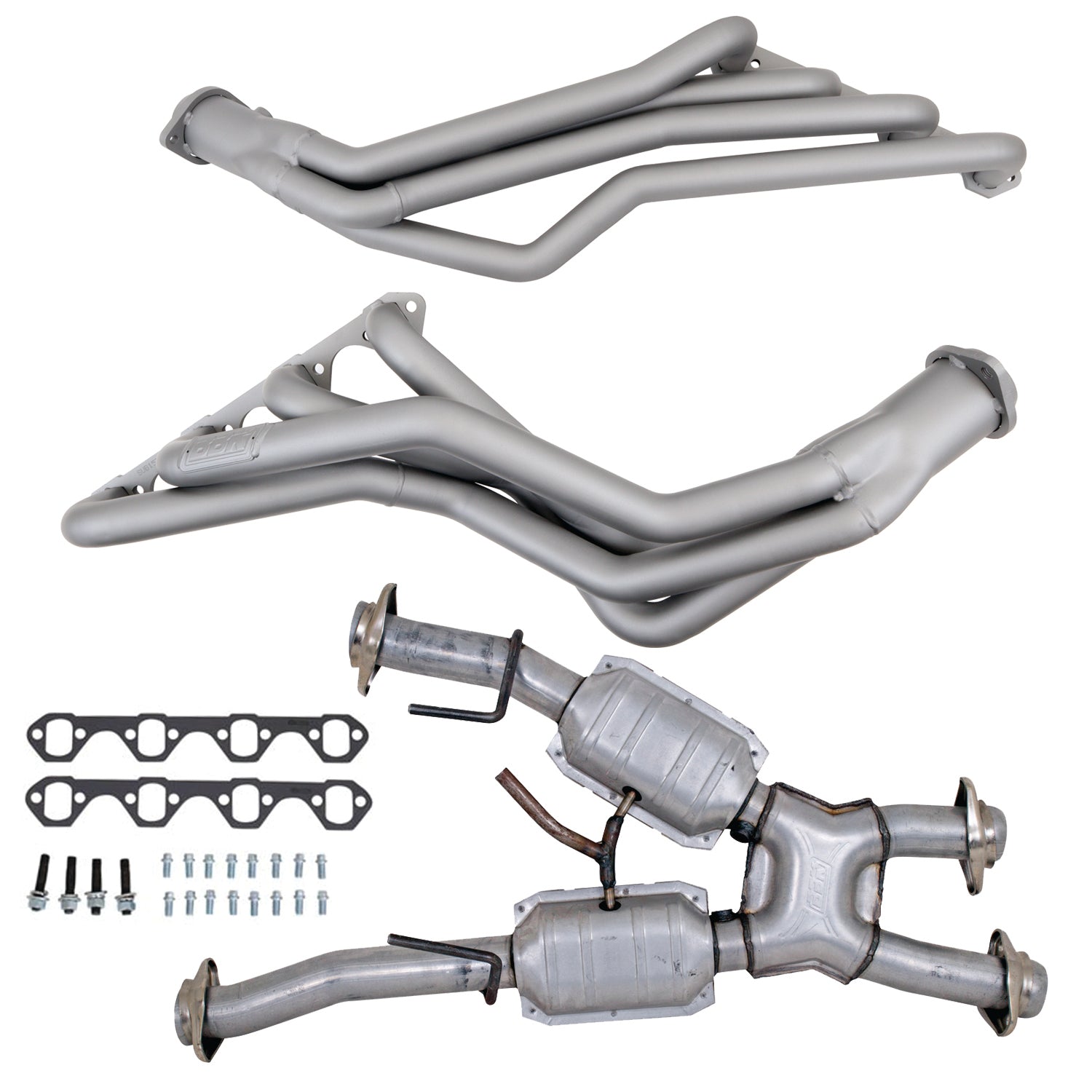 BBK 79-93 Ford Mustang 5.0L 1-5/8 Long Tube Headers w/High Flow Catted X-Pipe (Ti Ceramic) - 15312