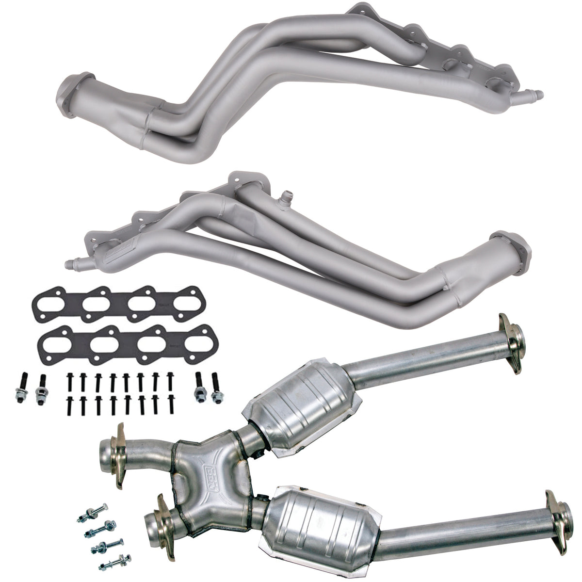 BBK 96-98 Ford Mustang Cobra 4.6L 1-5/8 Long Tube Headers w/High Flow Catted X-Pipe (Ti Ceramic) - 15322