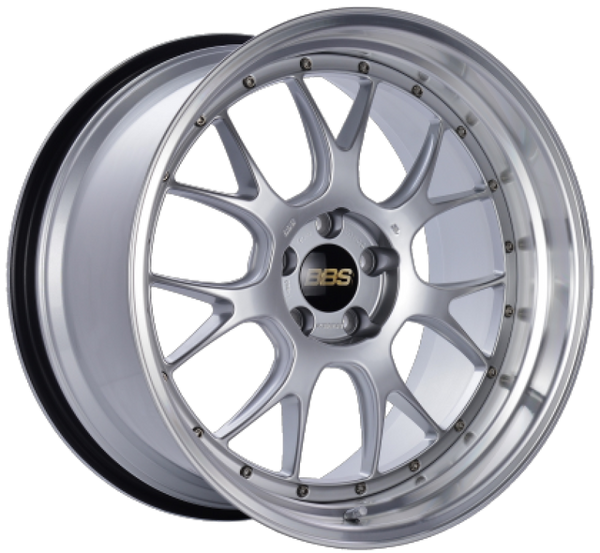 BBS LM-R 19x8.5 5x114.3 ET43 Diamond Silver Center Diamond Cut Lip Wheel - 82mm PFS Required - LM302DSPK by BBS