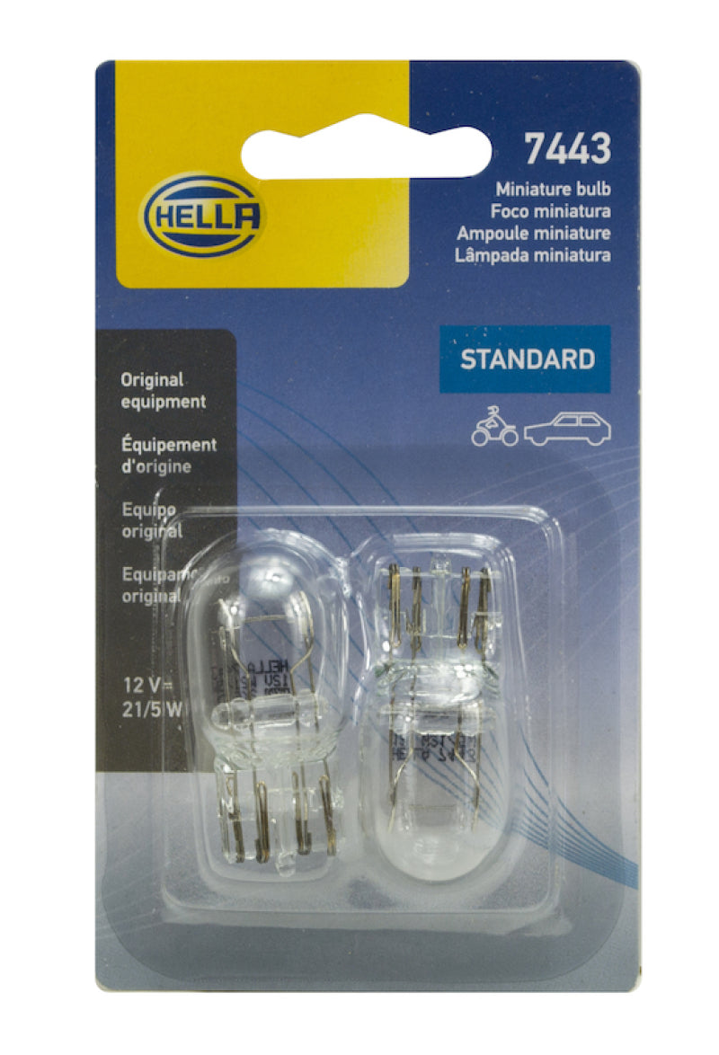 Hella Bulb 7443 12V 21/5W W3X16Q T65 (2) - 7443TB