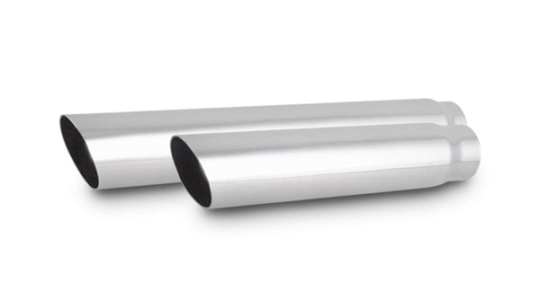 Vibrant 3.5in Round SS Truck/SUV Exhaust Tip (Single Wall Angle Cut) - 3in inlet 11in long - 1561