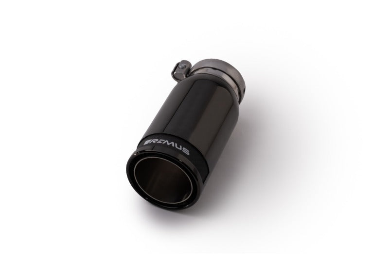 Remus Universal Sport Exhaust 84mm Blk Chrm Straight w/Carbon Insert &amp; Adj Clamp Tail Pipe (Single) - 0006 83CBR