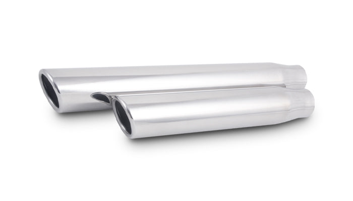 Vibrant 3in Round SS Truck/SUV Exh Tip (Single wall Angle Cut Rolled Edge) - 2.5in inlet 11in long - 1575