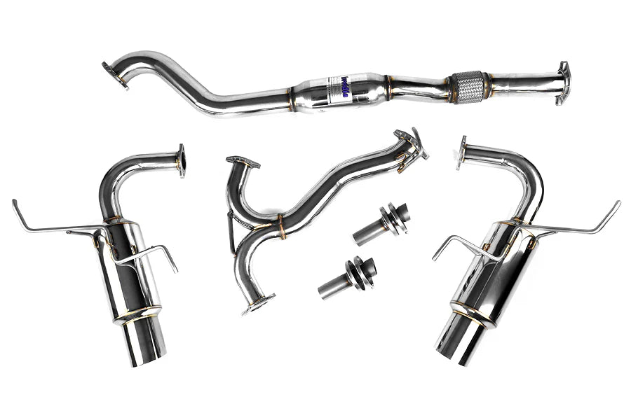 Invidia 08+ Subaru WRX/STI 4dr N1 Twin Outlet Single Layer Tip SS Cat-Back Exhaust - HS11STIGTP