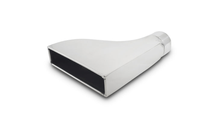 Vibrant 7.75in x 1.875in Rectangular SS Exhaust Tip (Camaro Style) - with 2.5in Inlet - 1606