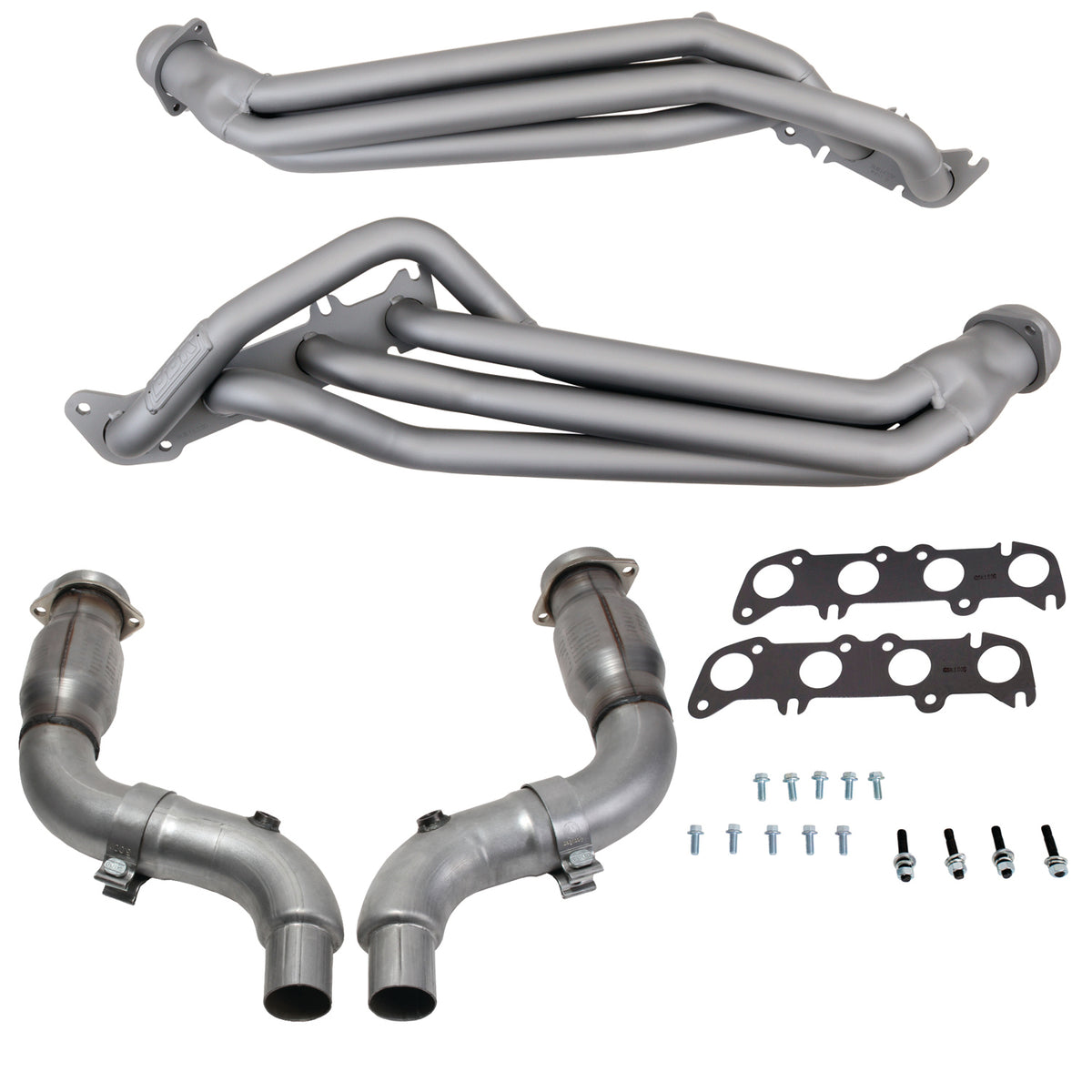 BBK 15-23 Ford Mustang GT 1-3/4 Long Tube Headers w/High Flow Catted X-Pipe (Ti Ceramic) - 16334