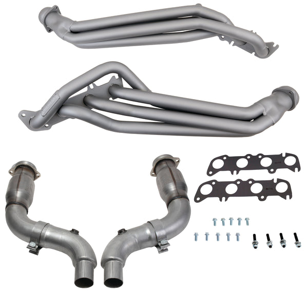 BBK 15-23 Ford Mustang GT 1-3/4 Long Tube Headers w/High Flow Catted X-Pipe (Ti Ceramic) - 16334