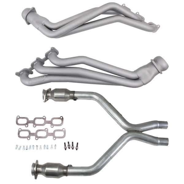 BBK 11-14 Ford Mustang V6 1-3/4 Long Tube Headers w/High Flow Catted X-Pipe (Ti Ceramic) - 16421